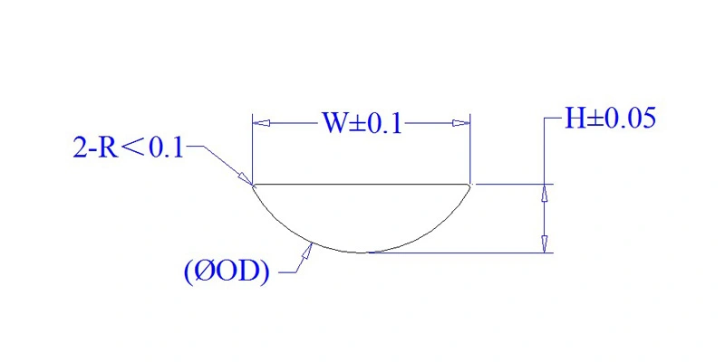 Dimension Drawing of Quartz Substrates - A1