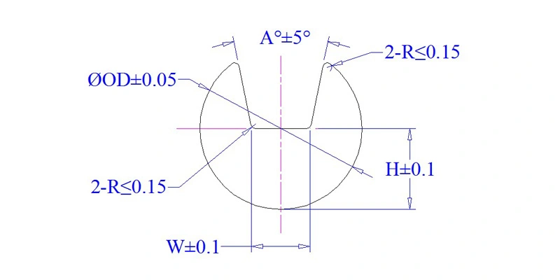 Dimension Drawing of Quartz Substrates - A5