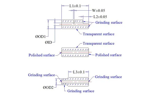 Dimension Drawing of Thick Quartz Tube